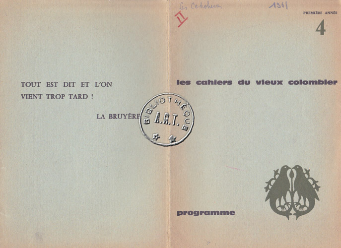 Les programmes de Théatre de l\